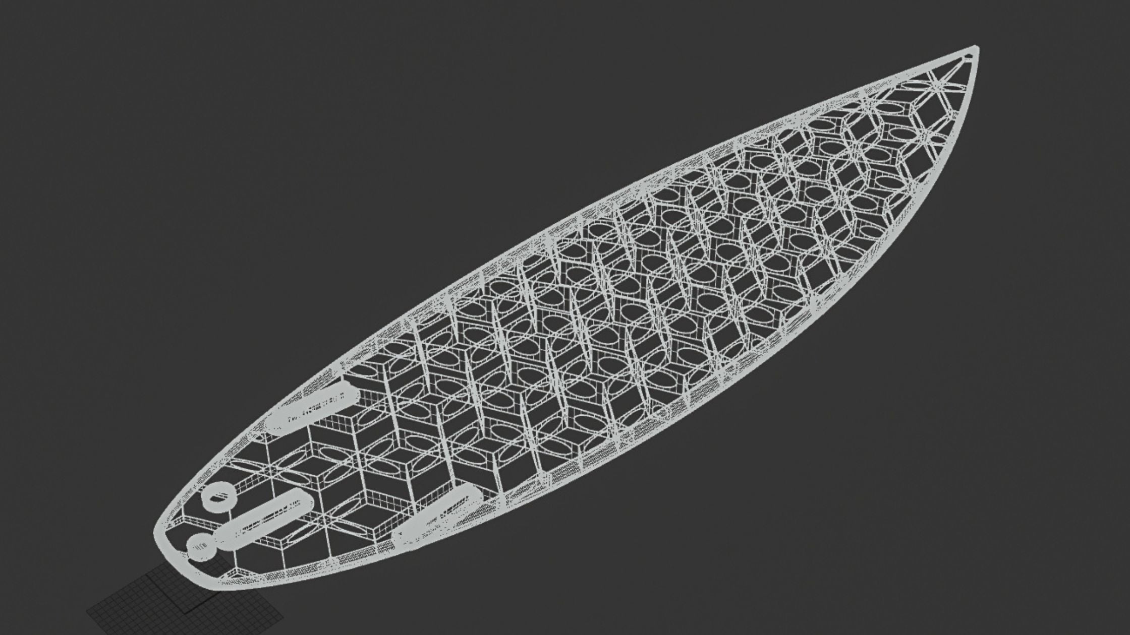 A surfboard core 3D printed 