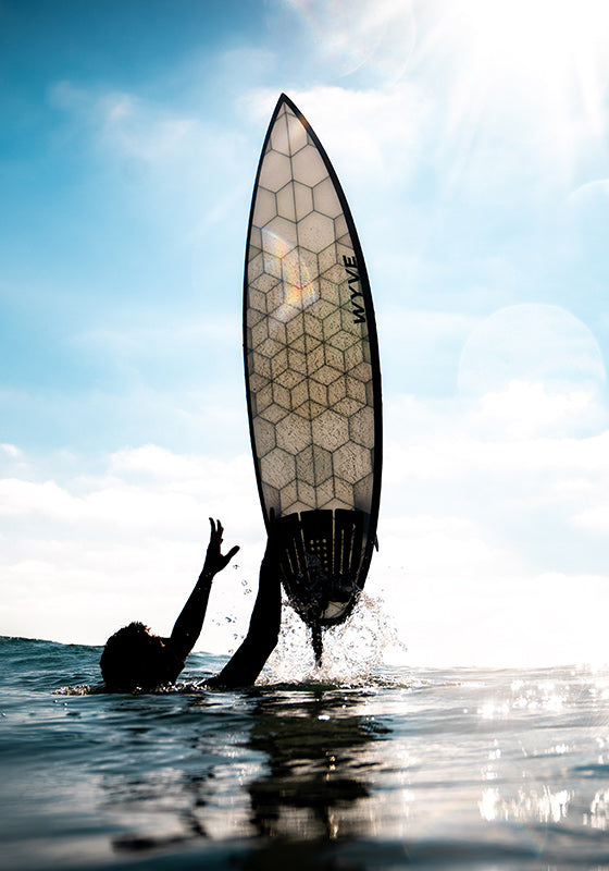 Planche de surf en 3D - Planche de surf transparente - Wyve - Made in France 